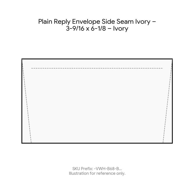 Plain Reply Envelope Side Seam Ivory – 3-9/16 x 6-1/8 – Ivory product image