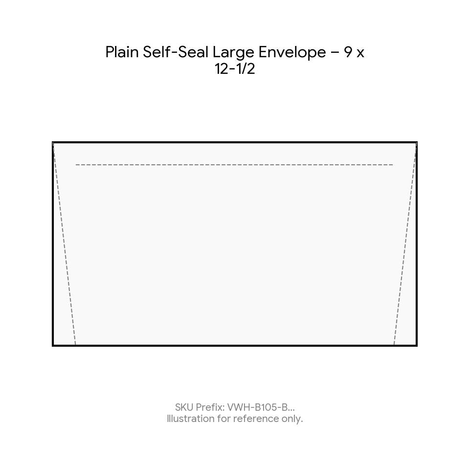 Plain Self-Seal Large Envelope – 9 x 12-1/2 product image