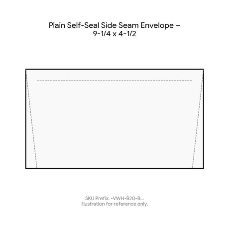 Plain Self-Seal Side Seam Envelope – 9-1/4 x 4-1/2 product image
