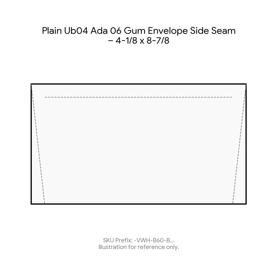 Plain Ub04 Ada 06 Gum Envelope Side Seam – 4-1/8 x 8-7/8 product image