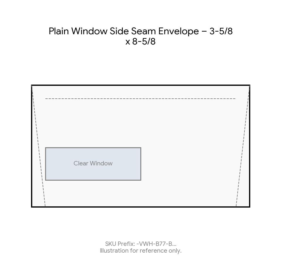 Plain Window Side Seam Envelope – 3-5/8 x 8-5/8 product image