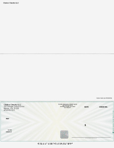 Prismatic Star With Hologram Imprinted Business Check on Bottom – Green