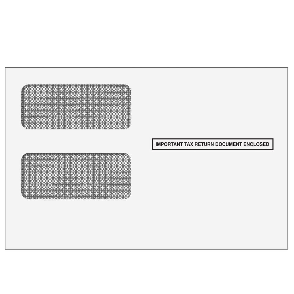 2up 1099 Double Window Envelope (Self Seal & Tamper Evident)