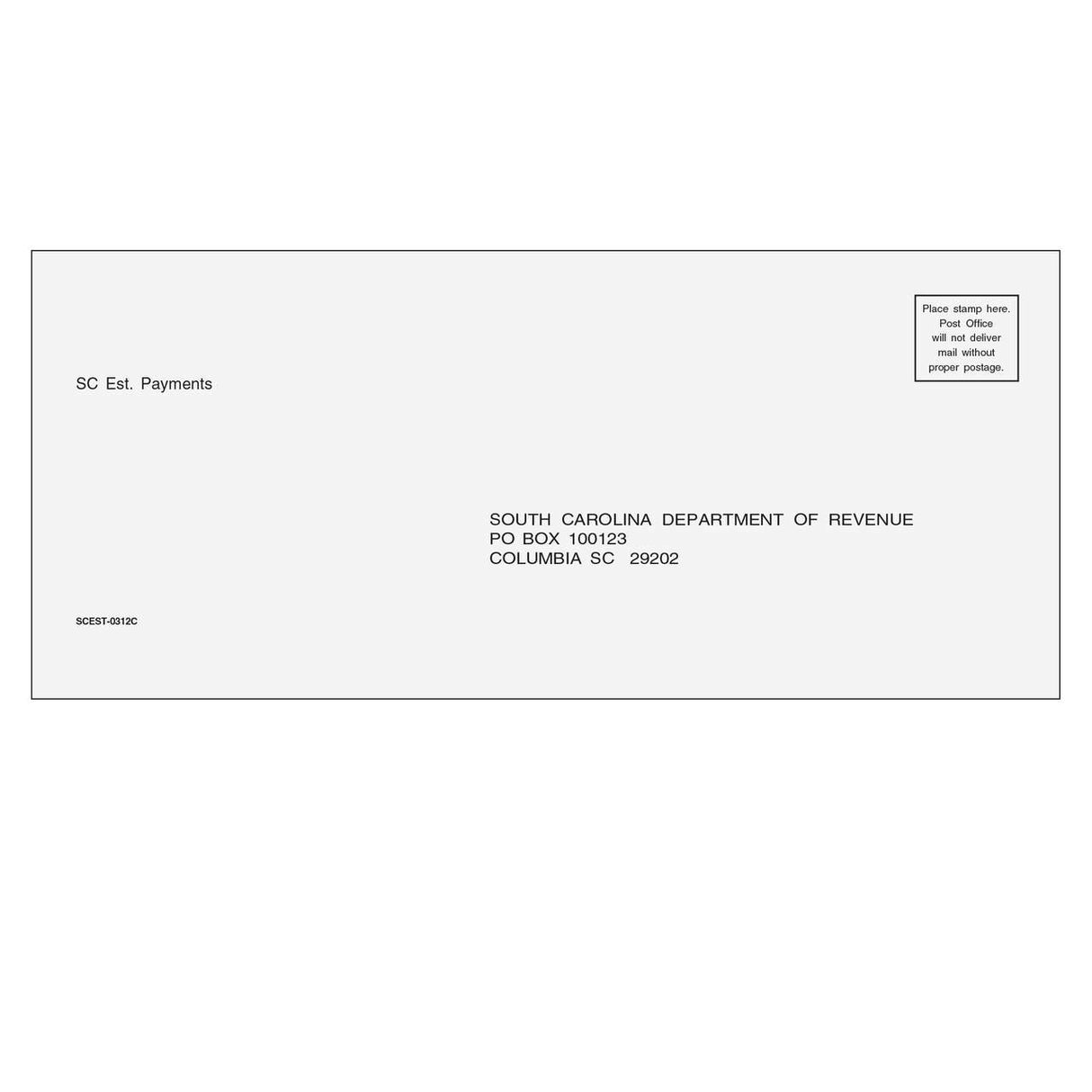 South Carolina Estimate Envelope