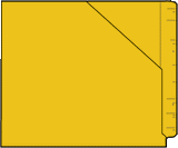 Letter Size, ¾ Cut Standard Double Ply, End Tab (Jeter), Color, Fastener Position-None, 100/Pk