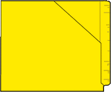Letter Size, ¾ Cut Standard Double Ply, End Tab (Jeter), Color, Fastener Position-None, 100/Pk