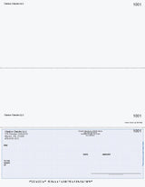 Wave Imprinted Business Checks on Bottom - Good Security – Blue