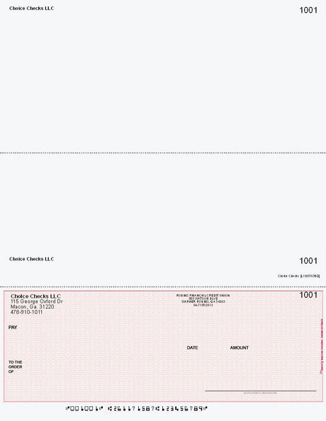 Wave Imprinted Business Checks on Bottom - Good Security – Burgundy