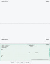 Wave Imprinted Business Checks on Bottom - Good Security – Green