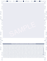 Basic Check, Void Pantograph Blue – Blue 281 C-Fold Blank Pressure Seal Checks – 8½ × 11
