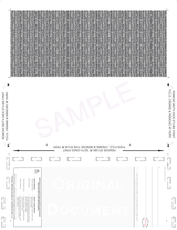 Basic Check, Void Pantograph Blue – Blue 281 C-Fold Blank Pressure Seal Checks – 8½ × 11