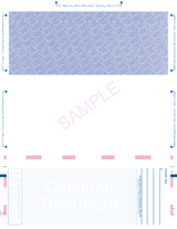 Window Check with One Blue Blockout – Reflex Blue C-Fold Blank Pressure Seal Checks – 8½ × 11