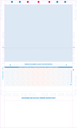 Void Prismatic Pantograph Check – Blue / Red / Blue EZ-Fold Blank Pressure Seal Checks – 8½ × 14