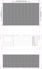Void Prismatic Pantograph Check – Blue / Red / Blue EZ-Fold Blank Pressure Seal Checks – 8½ × 14
