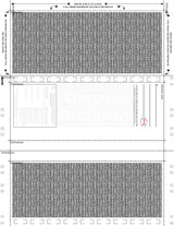 Print-to-Mail Check – Blue 281 Z-Fold Blank Pressure Seal Checks – 8½ × 11