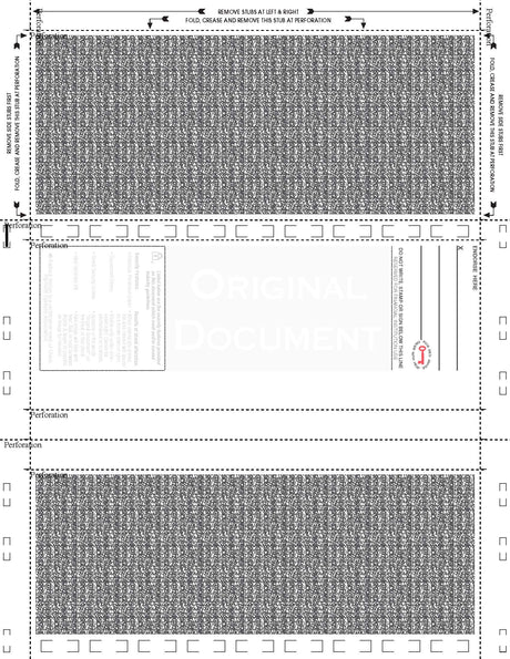 Print-to-Mail Check – Blue 281 Z-Fold Blank Pressure Seal Checks – 8½ × 11