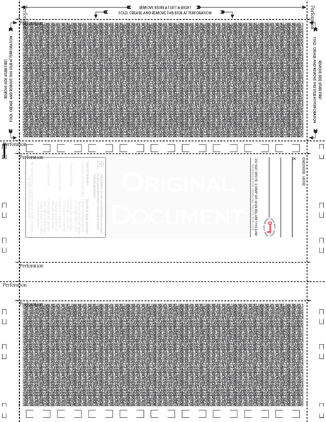 Check, Blue 281, 24#, 8-1/2" x 11" Z-Fold - Choice Checks