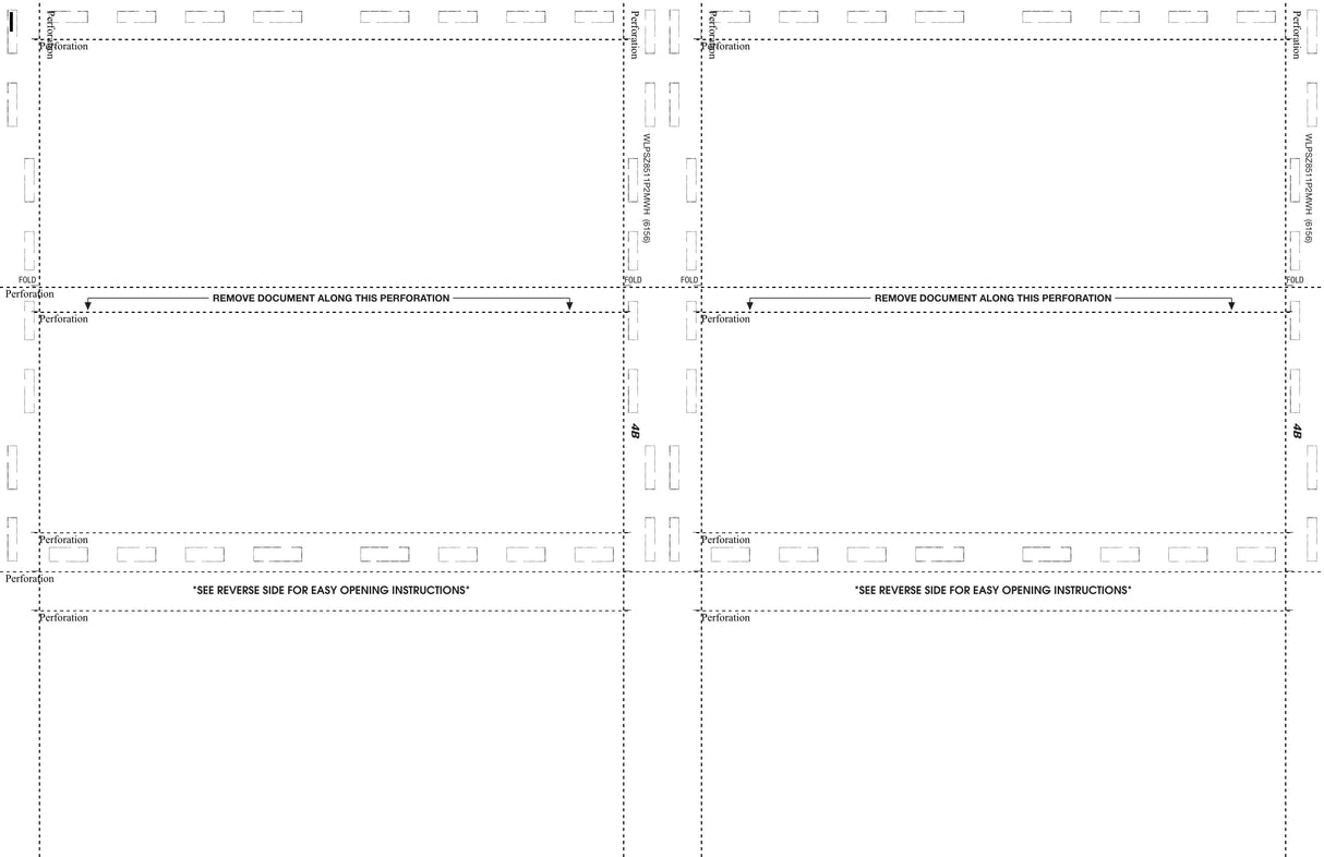 Print-to-Mail Blank Check Stock Z-Fold Blank Pressure Seal Checks – 8½ × 11