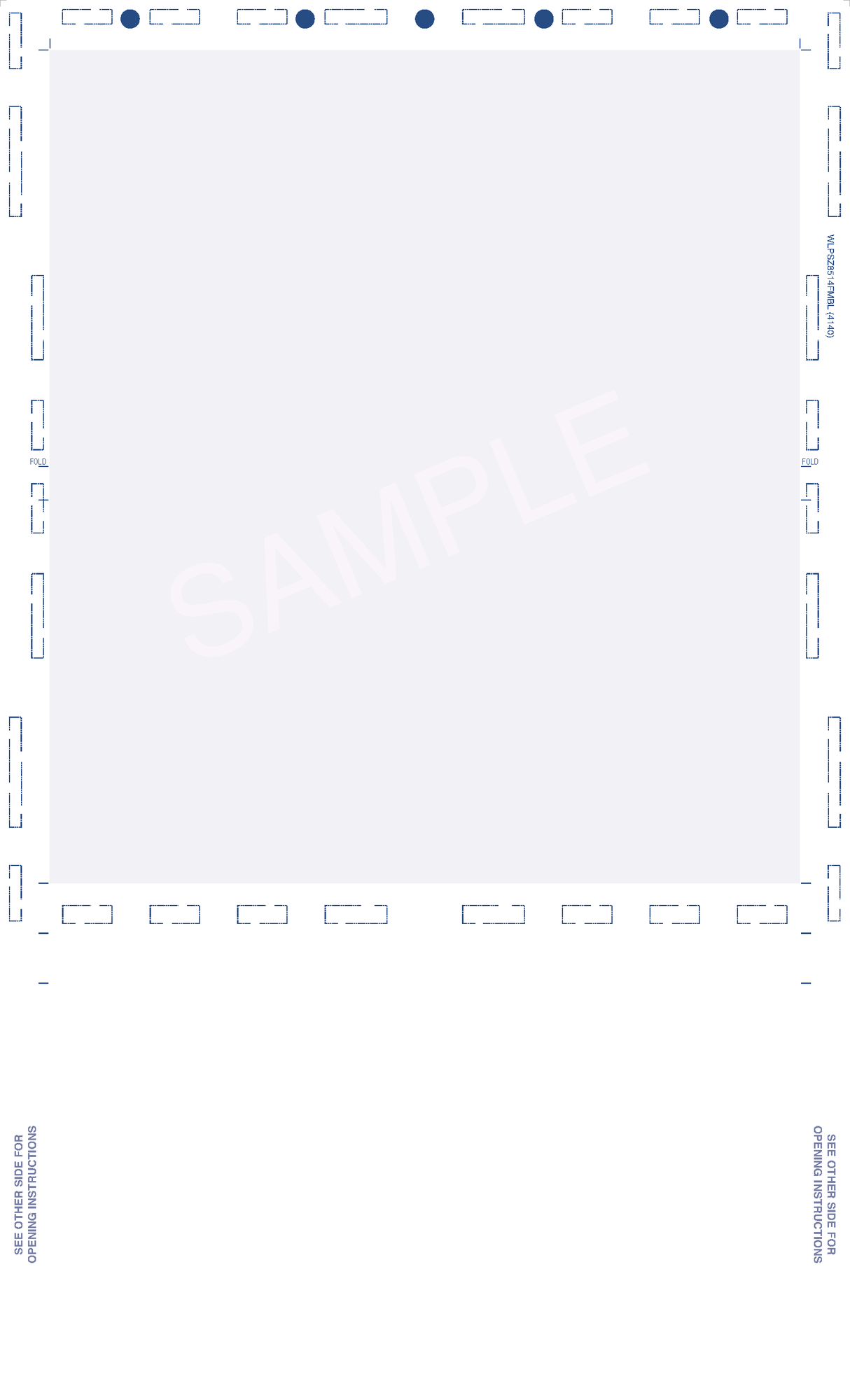 Form, Blue 288, One blockout 28# MOCR, 8-1/2" x 14 Z-Fold - Choice Checks