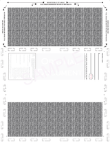 Void Pantograph Check – Burgundy 209 Z-Fold Blank Pressure Seal Checks – 8½ × 11