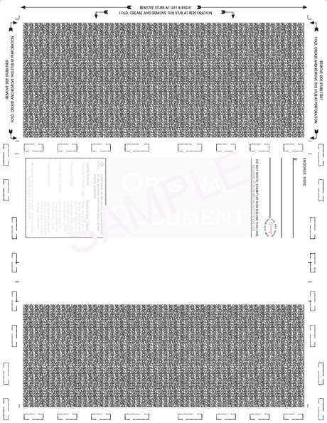 Void Pantograph Check – Teal 328 Z-Fold Blank Pressure Seal Checks – 8½ × 11