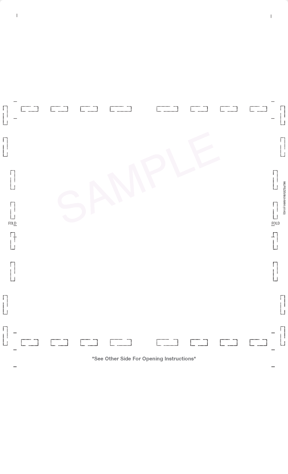 Blank Check with Backer, Two Blockouts and Extra Voucher ZX-Fold Blank Pressure Seal Checks – 8½ × 14