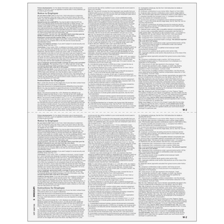 2026 W-2 2-Up Blank Laser Paper with Instructions