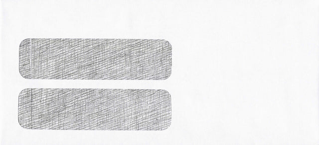 DOUBLE WINDOW ENVELOPE PLAIN 9 X 4-1/8 24# WH WOVE - Choice Checks